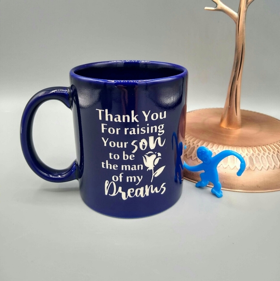 Other - MIL Thank You Man Of My Dreams Mouth In Law Gift Blue Ceramic Mug